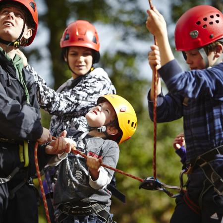 Cubs in helmets outdoors